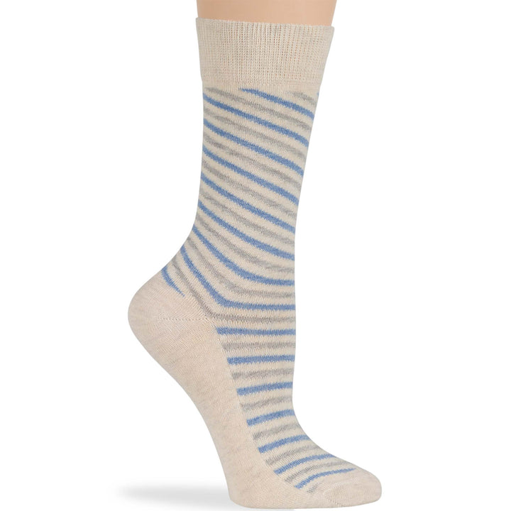 women-cotton-crew-fun-sock-4 pack-large-indian-geometric-patterns-grey-charcoal-sand-blue