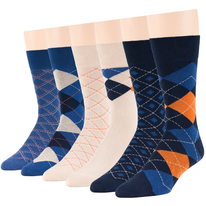 men-cotton-dress-socks-6-pack-large-patterned-argyle-blue-navy-beige-10-13