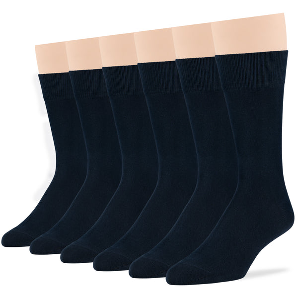 Men's Dress Socks Cotton - 6 Pack Large - Solid Casual Crew Lightweight Business Work Shoe Size 9-12 L Black | 7BIGSTARS KINGDOM Men's Dress Socks Cotton - 6 Pack Large - Solid Casual Crew Lightweight Business Work Shoe Size 9-12 L Black | 7BIGSTARS KINGDOM