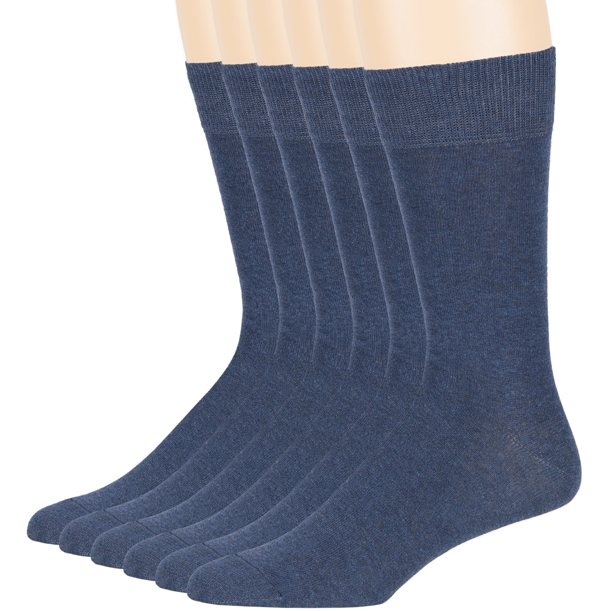 Junix Men's Cotton Dress Crew Socks - 3 Pack, Business Casual, One Size