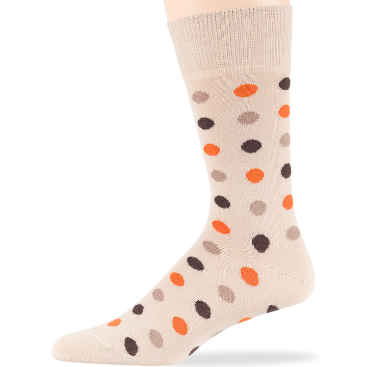 men-cotton-dress-socks-6-pack-large-argyle-polka-dot-stripes-light-beige