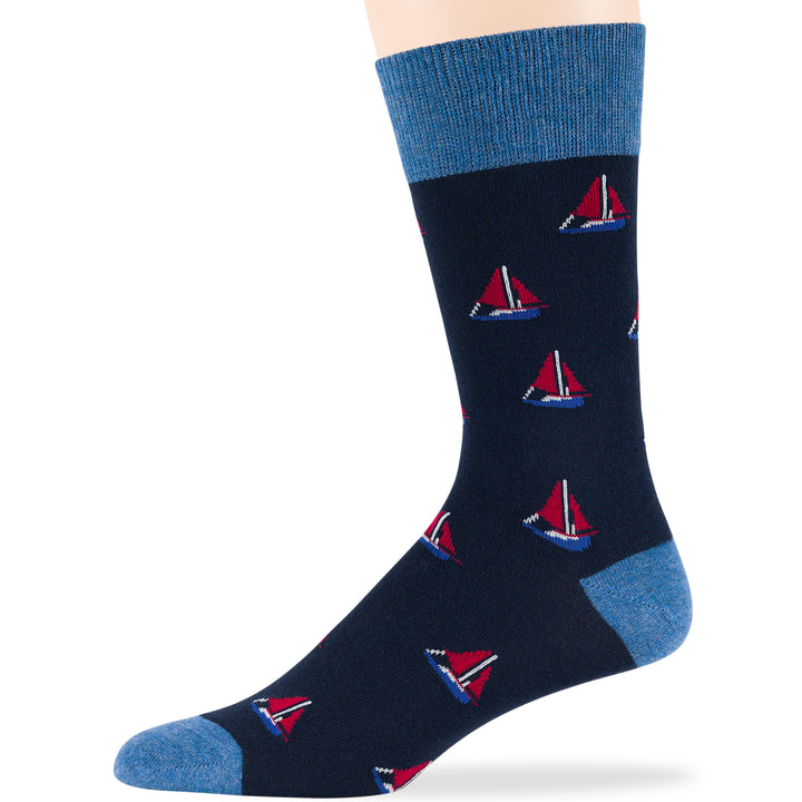 men-cotton-casual-socks-6-pack-novelty-sail-anchor-dot-striped-large-dark-navy