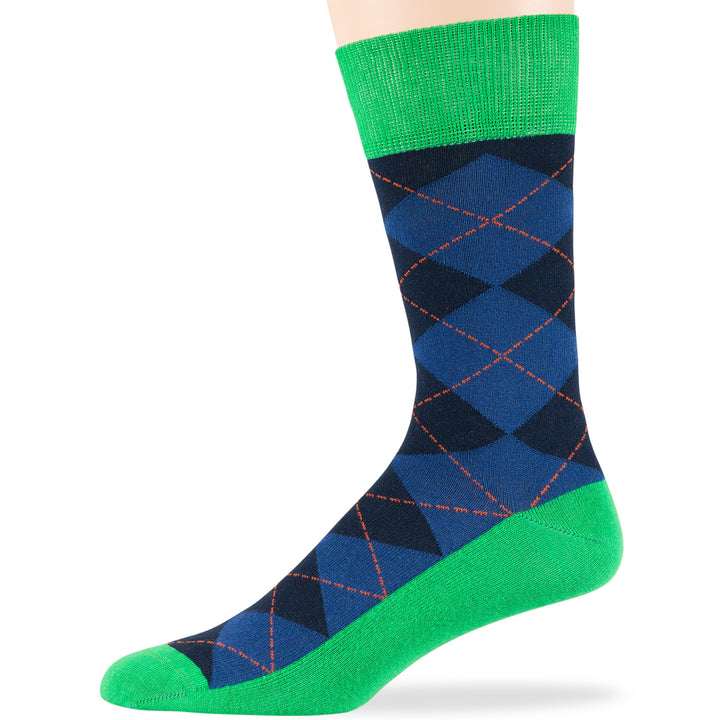 men-cotton-novelty-sock-6-pack-diamond-argyle-stripes-large-emerald-green