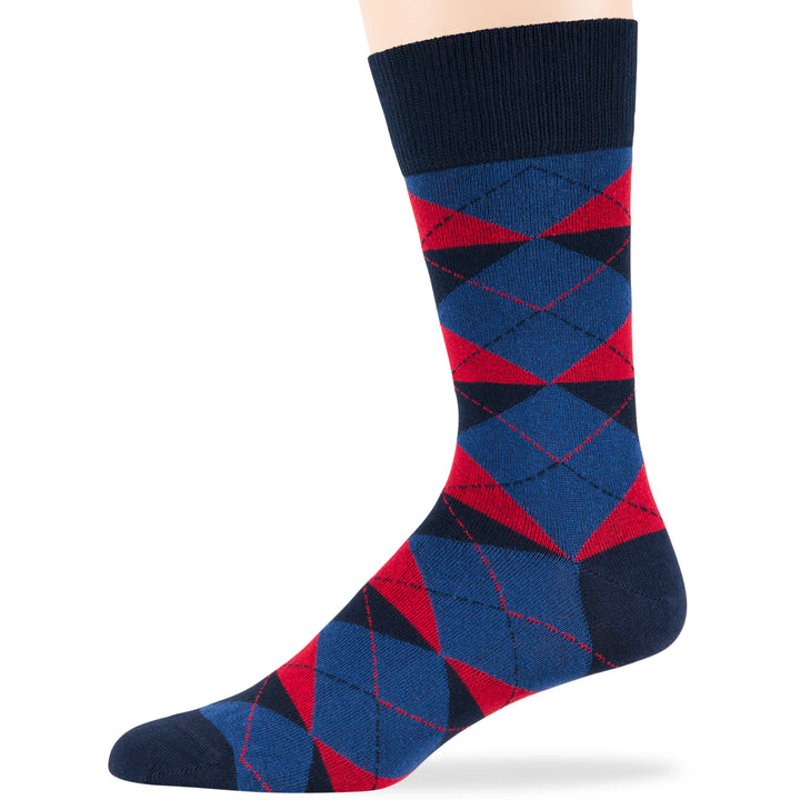 men-cotton-novelty-sock-6-pack-large-argyle-diamond-hexagon-dot-stripe-dark-navy