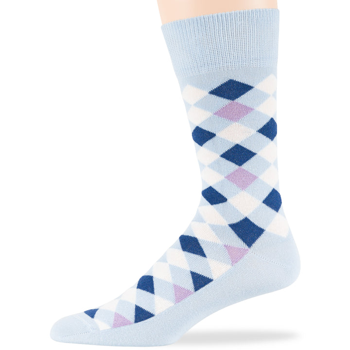 men-cotton-novelty-sock-6-pack-diamond-hexagon-polka-dot-striped-large-light-blue