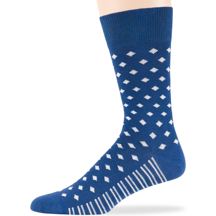 men-cotton-novelty-sock-6-pack-diamond-hexagon-polka-dot-striped-large-estate-blue