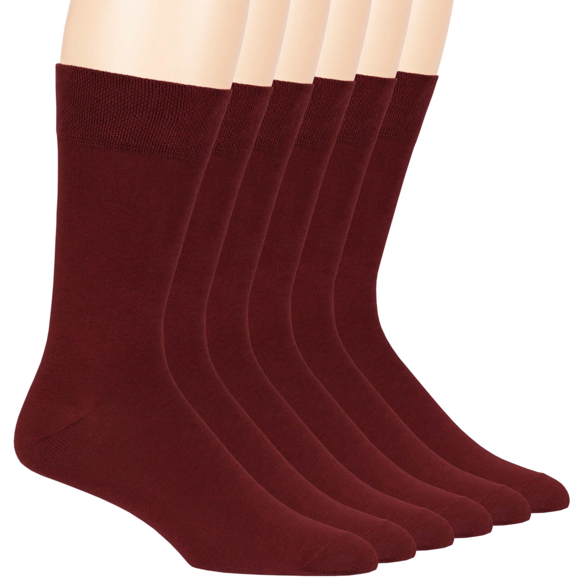 Burgundy Marl, Cotton Rib Socks