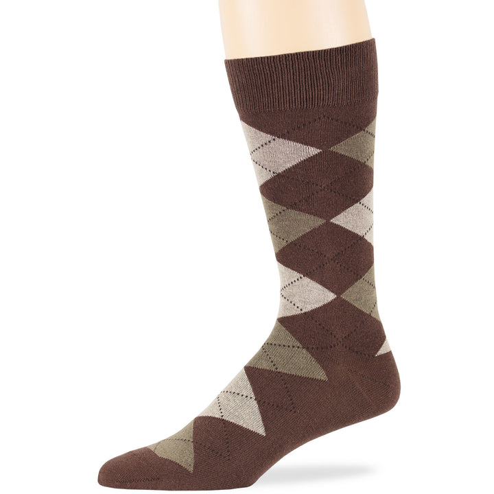 men-cotton-dress-socks-6-pack-crew-large-10-13-argyle-patterned-brown