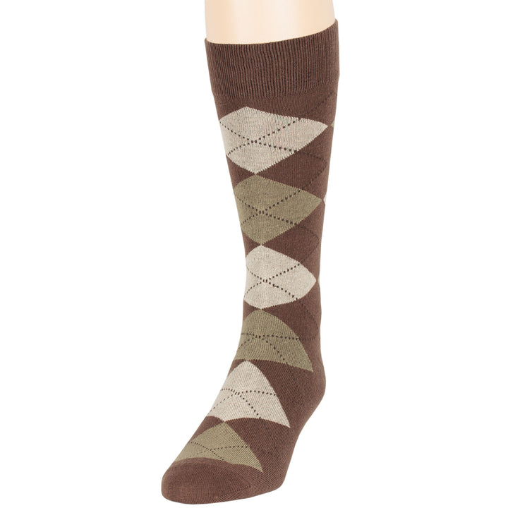 men-cotton-dress-socks-6-pack-crew-large-10-13-argyle-patterned-brown