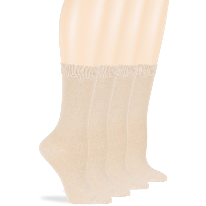 women-cotton-socks-4-pack-large-10-12-crew-light-beige