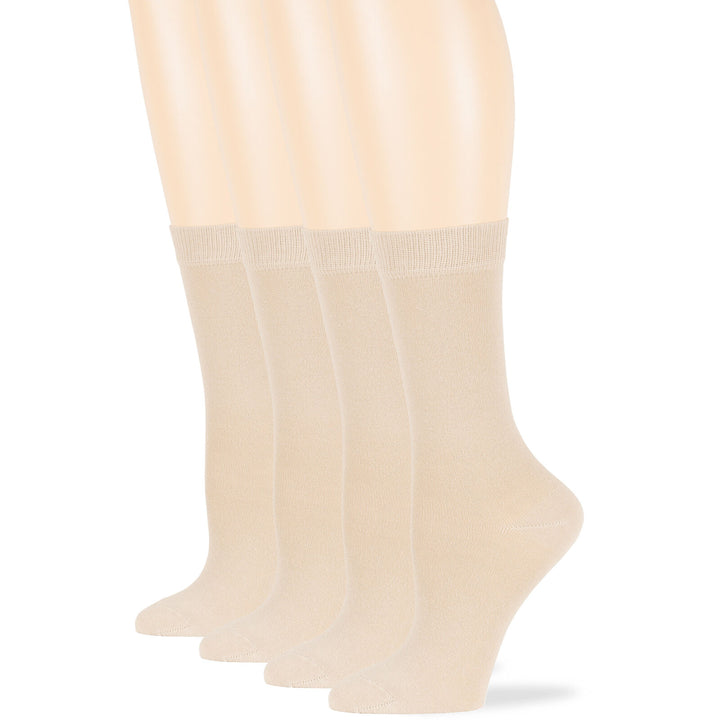 women-cotton-socks-4-pack-large-10-12-crew-light-beige