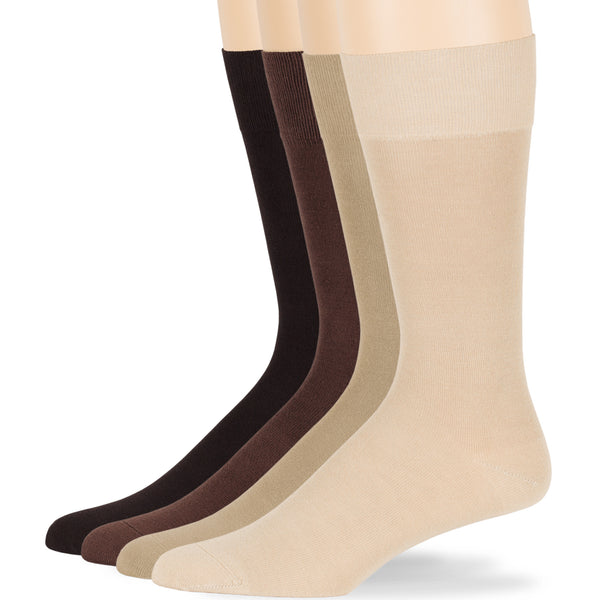 men-bamboo-socks-4-pack-large-10-13-dark-brown-brown-beige-light-beige