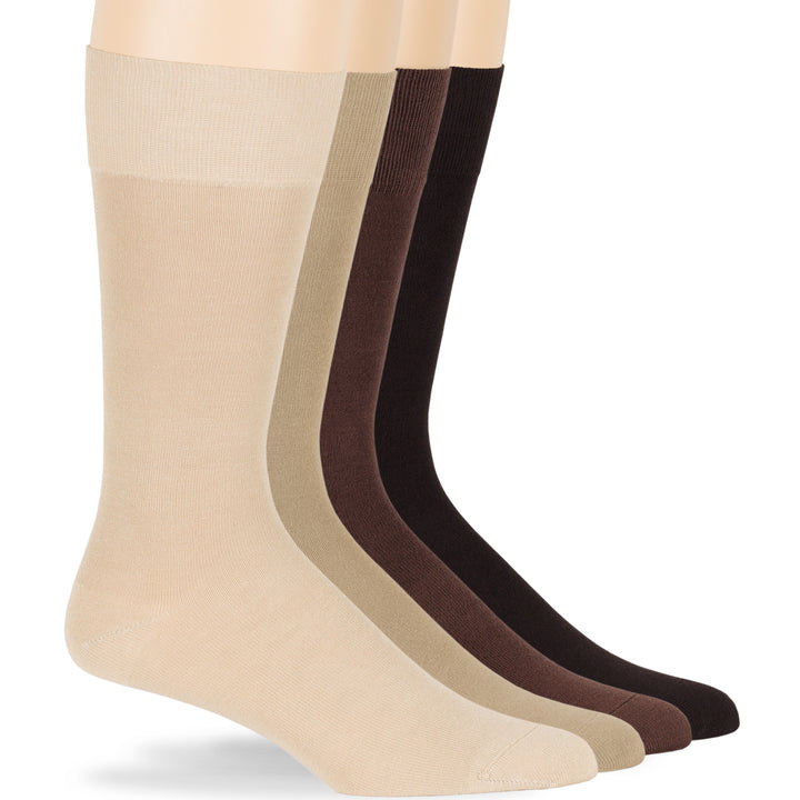 men-bamboo-socks-4-pack-large-10-13-dark-brown-brown-beige-light-beige