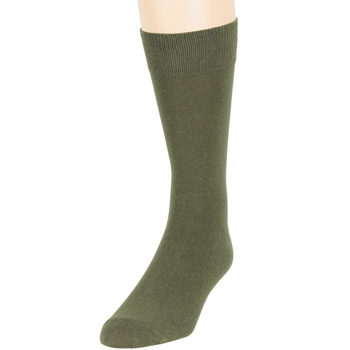 men-cotton-socks-6-pack-crew-large-10-13-olive-green