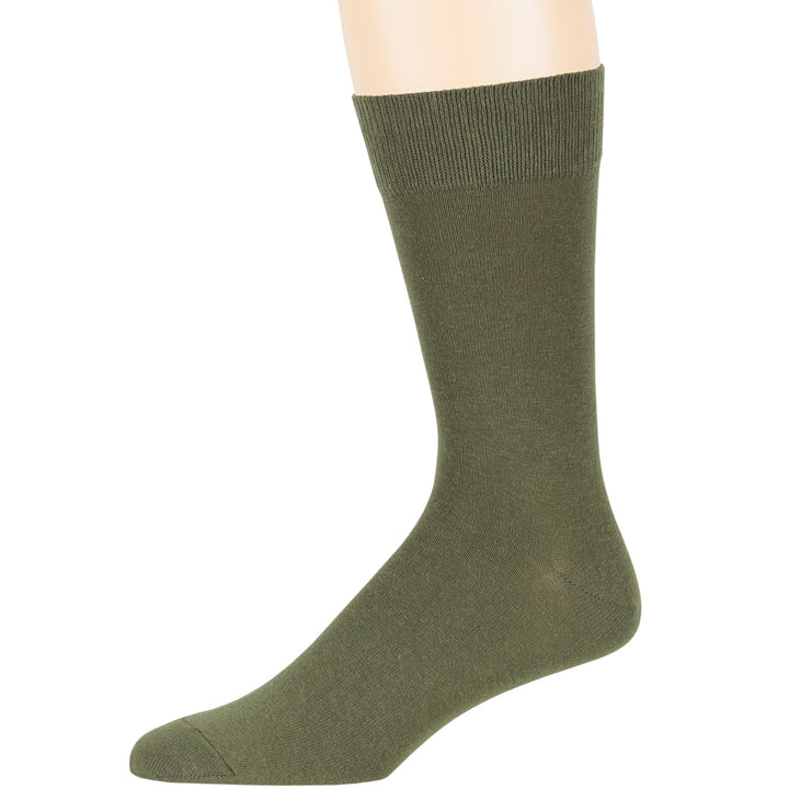 men-cotton-socks-6-pack-crew-large-10-13-olive-green