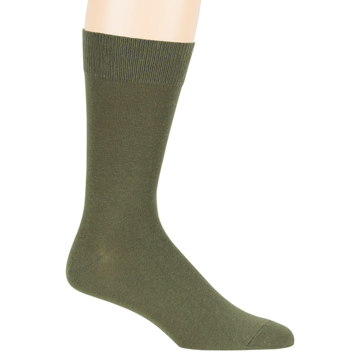 men-cotton-socks-6-pack-crew-large-10-13-olive-green