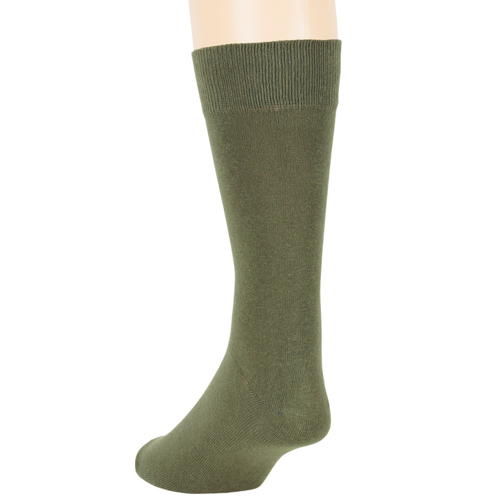 men-cotton-socks-6-pack-crew-large-10-13-olive-green