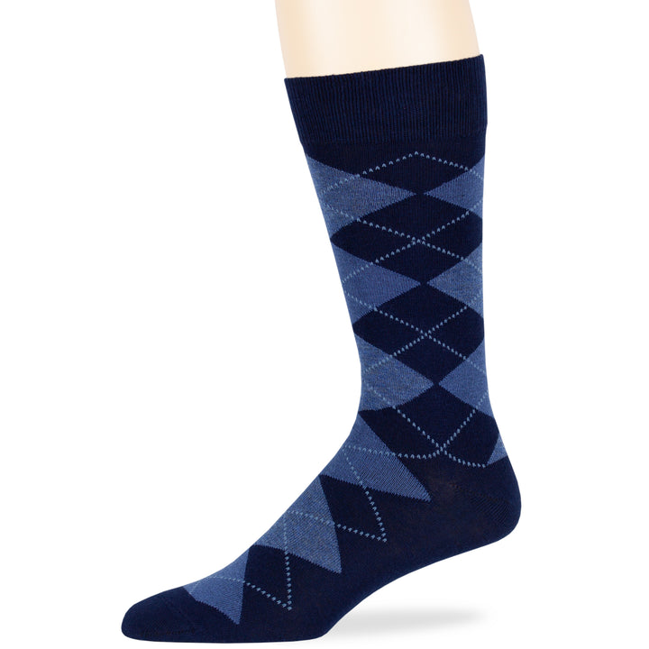 men-cotton-dress-socks-6-pack-crew-large-10-13-argyle-patterned-dark-navy