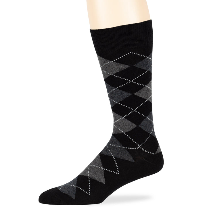 men-cotton-socks-6-pack-crew-large-10-13-assorted-patterned-black