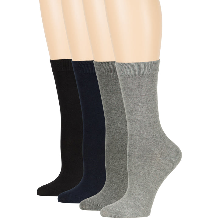 women-bamboo-socks-4-pack-crew-large-10-12-black-dark-navy-dark-grey-grey