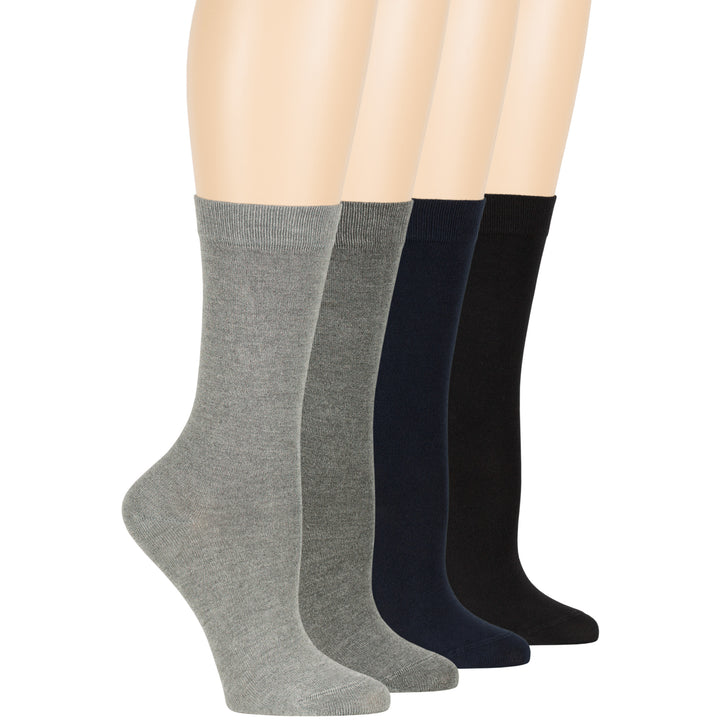 women-bamboo-socks-4-pack-crew-large-10-12-black-dark-navy-dark-grey-grey