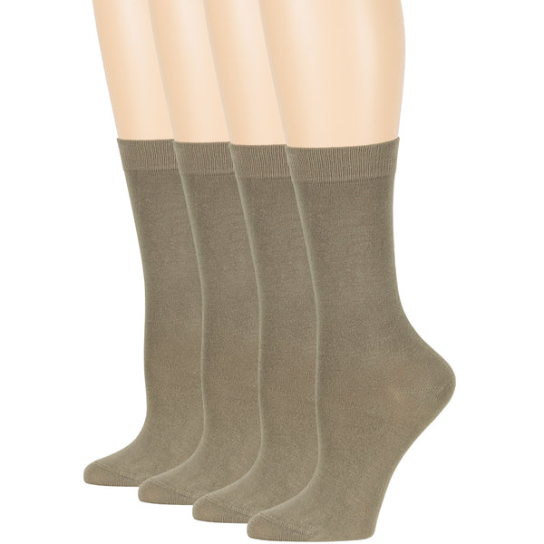 women-bamboo-socks-4-pack-crew-large-10-12-khaki