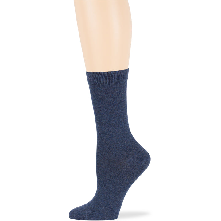 women-cotton-socks-4-pack-large-10-12-crew-light-navy-denim-blue-white