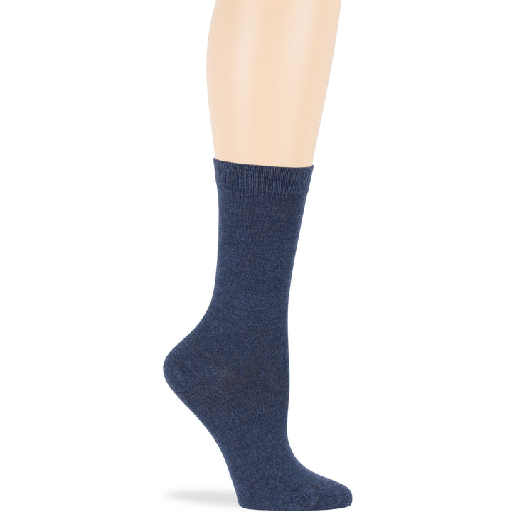 women-cotton-socks-4-pack-large-10-12-crew-light-navy-denim-blue-white