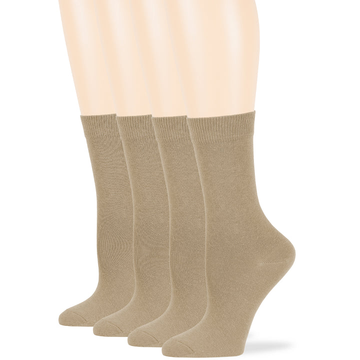 women-cotton-socks-4-pack-large-10-12-crew-beige