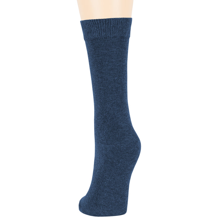 women-cotton-socks-4-pack-large-10-12-crew-dark-navy-burgundy-light-navy-denim-blue